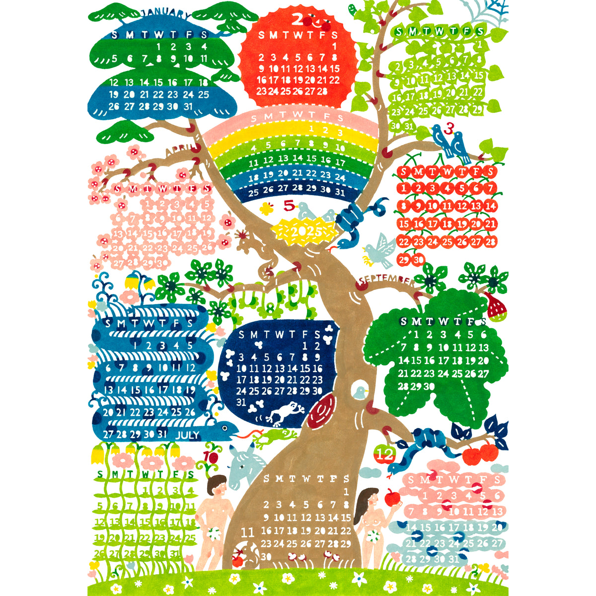 2025年カレンダー: へびの教え – katakata