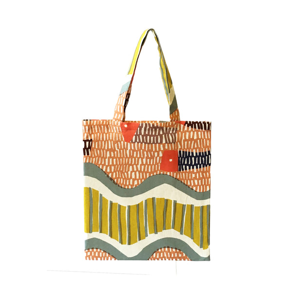 A4 Flat Tote Bag: Tridacninae Yellow