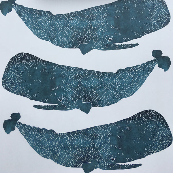 Wrapping paper:Whale