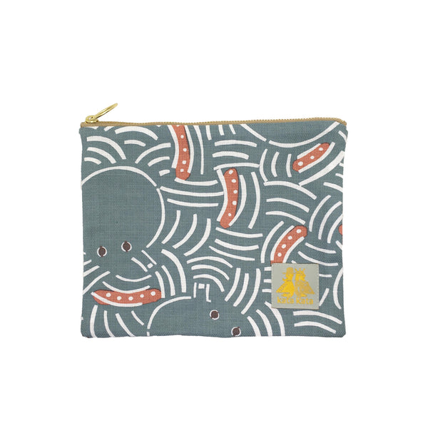 Flat Pouch: Octopus Gray