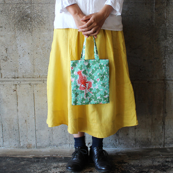 Mini Tote Bag: Crayfish Green