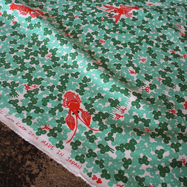 Mini Tote Bag: Crayfish Green