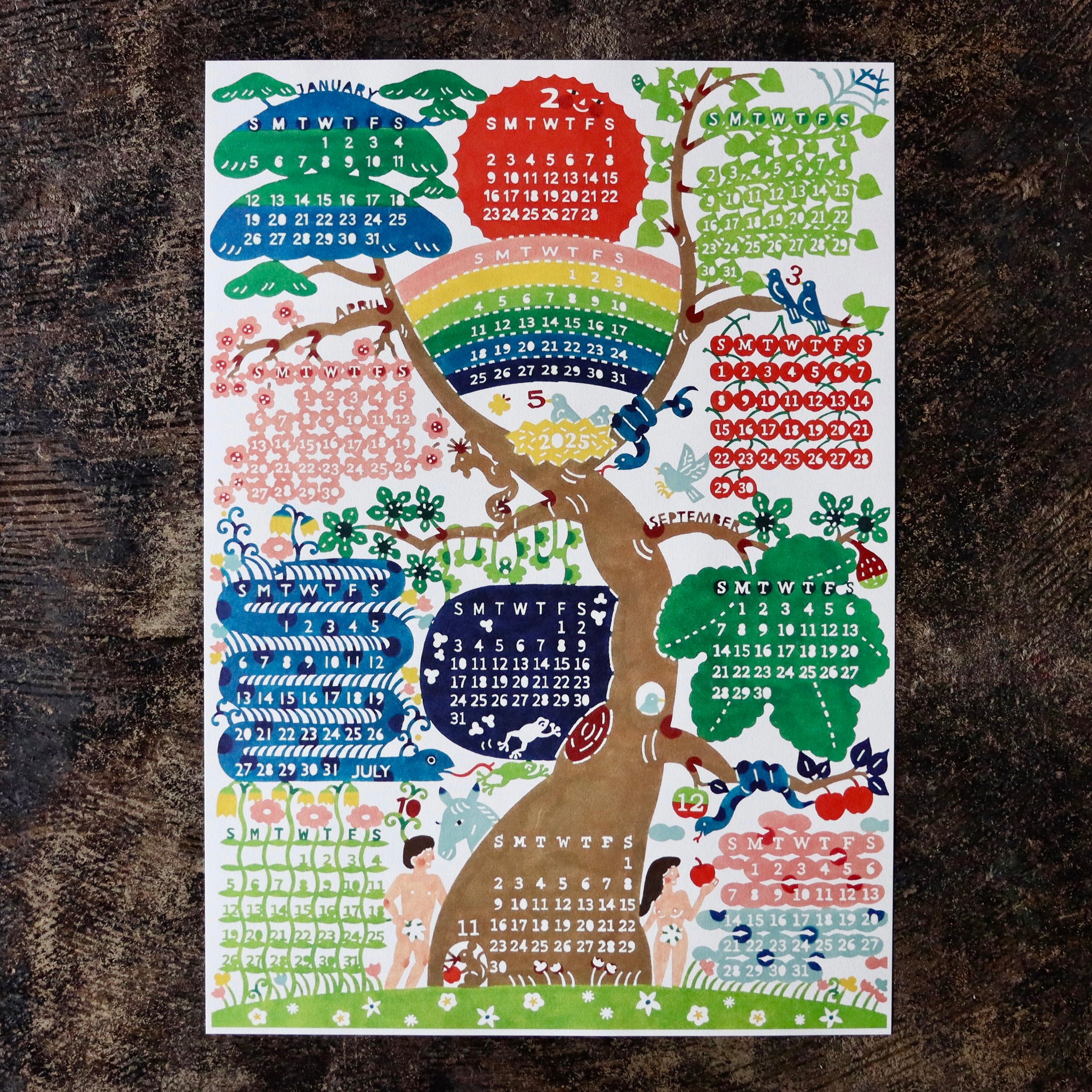 2025年カレンダー: へびの教え – katakata