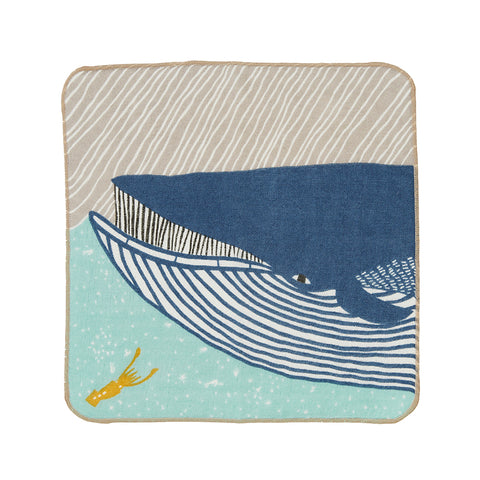 Fluffy Towel Whale Blue